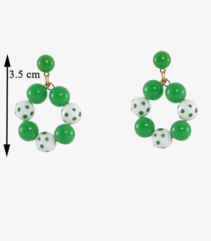 Pendientes Diseño 04 - Bola mediana Amarillo