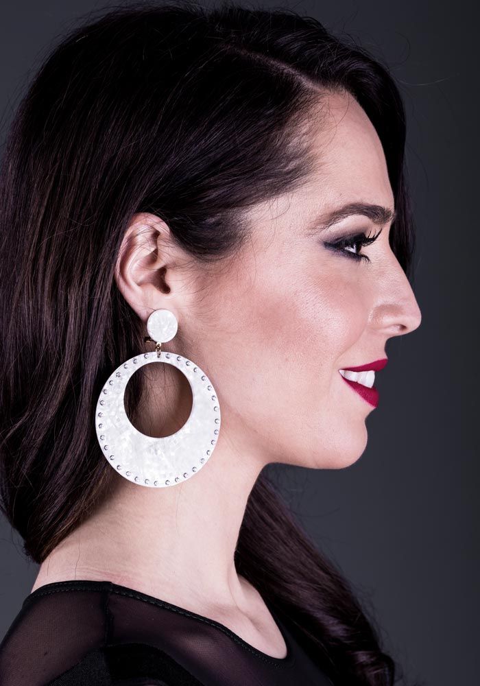 Pendientes 17 - Nacar con piedras