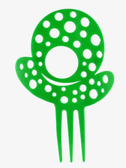 Peina flamenca Geranio - Acetato 14 cm Celeste