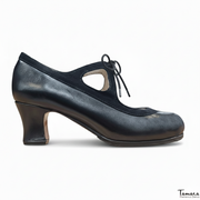 Zapatos de flamenco Buleria piel/ante Negro