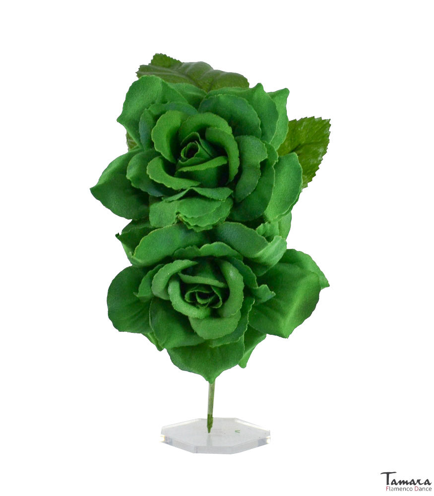 Flores de flamenca Isabel - 8 cm Verde Andalucia