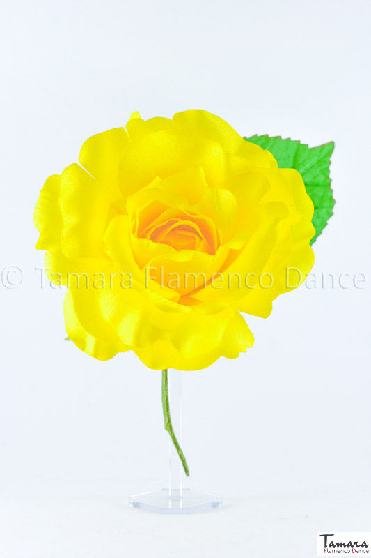 Flor Flamenca Cintia - 14 cm Amarillo