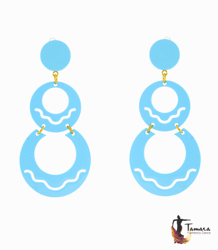 Pendientes Flamencos Diseño 01 - Acetato Turquesa