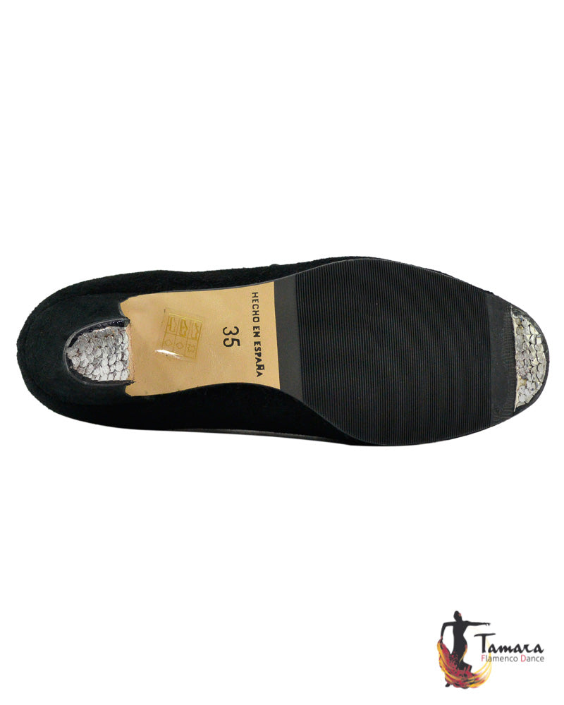 Zapatos de flamenco Semiprofesional Superior TAMARA - Ante Calado