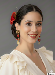 Pendiente Flamenca Artesanía - Salero ( 7.5cmx2cm )