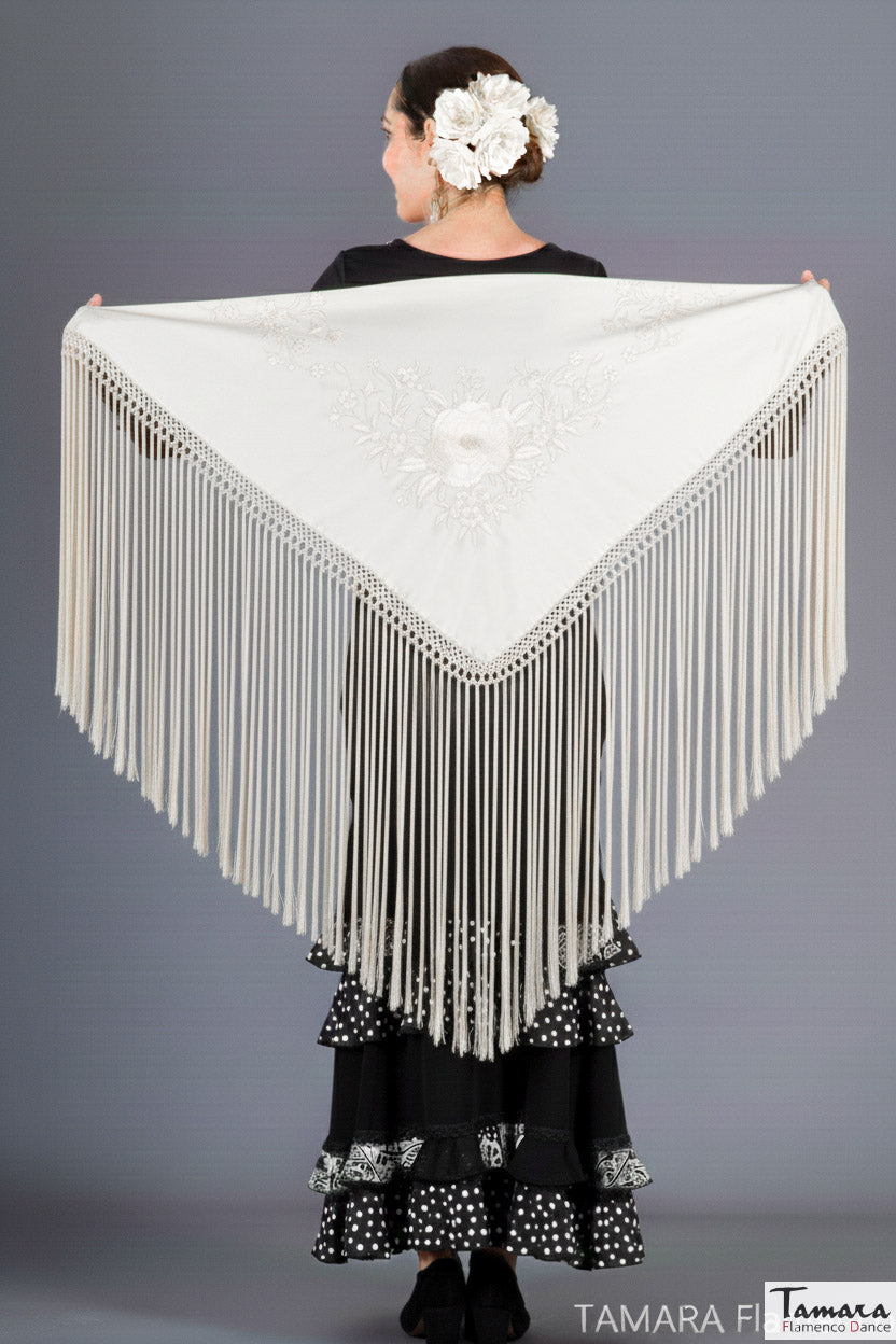 Mantoncillo Toscana - Bordado Marfil Marfil