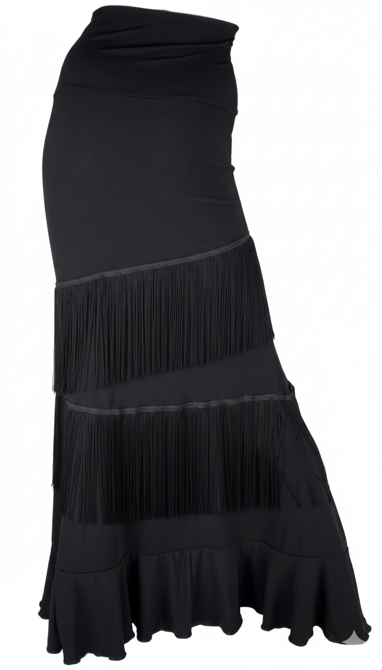 Falda flamenco con flecos Garrotin