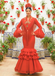 Traje de flamenca Clavellina Rojo