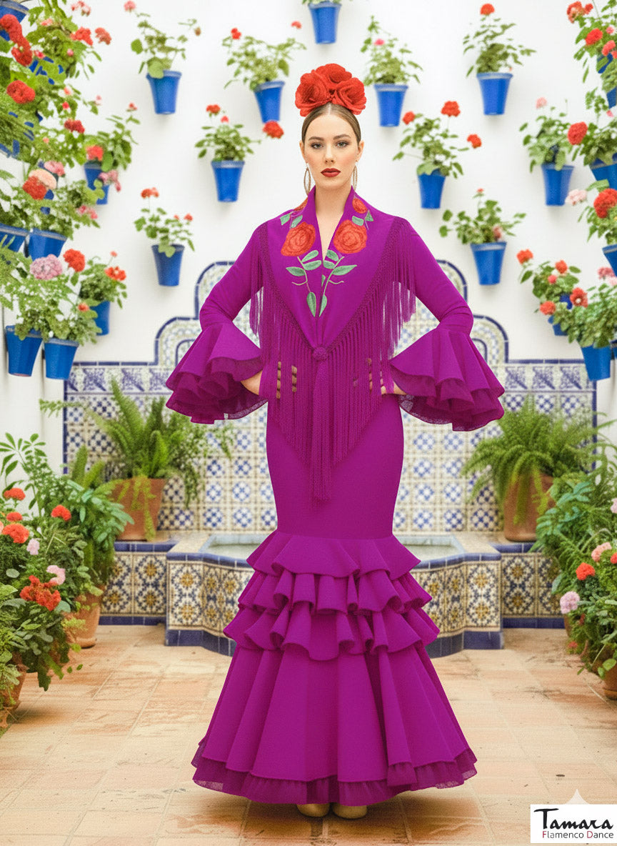 Traje de flamenca Clavellina Bugambilia