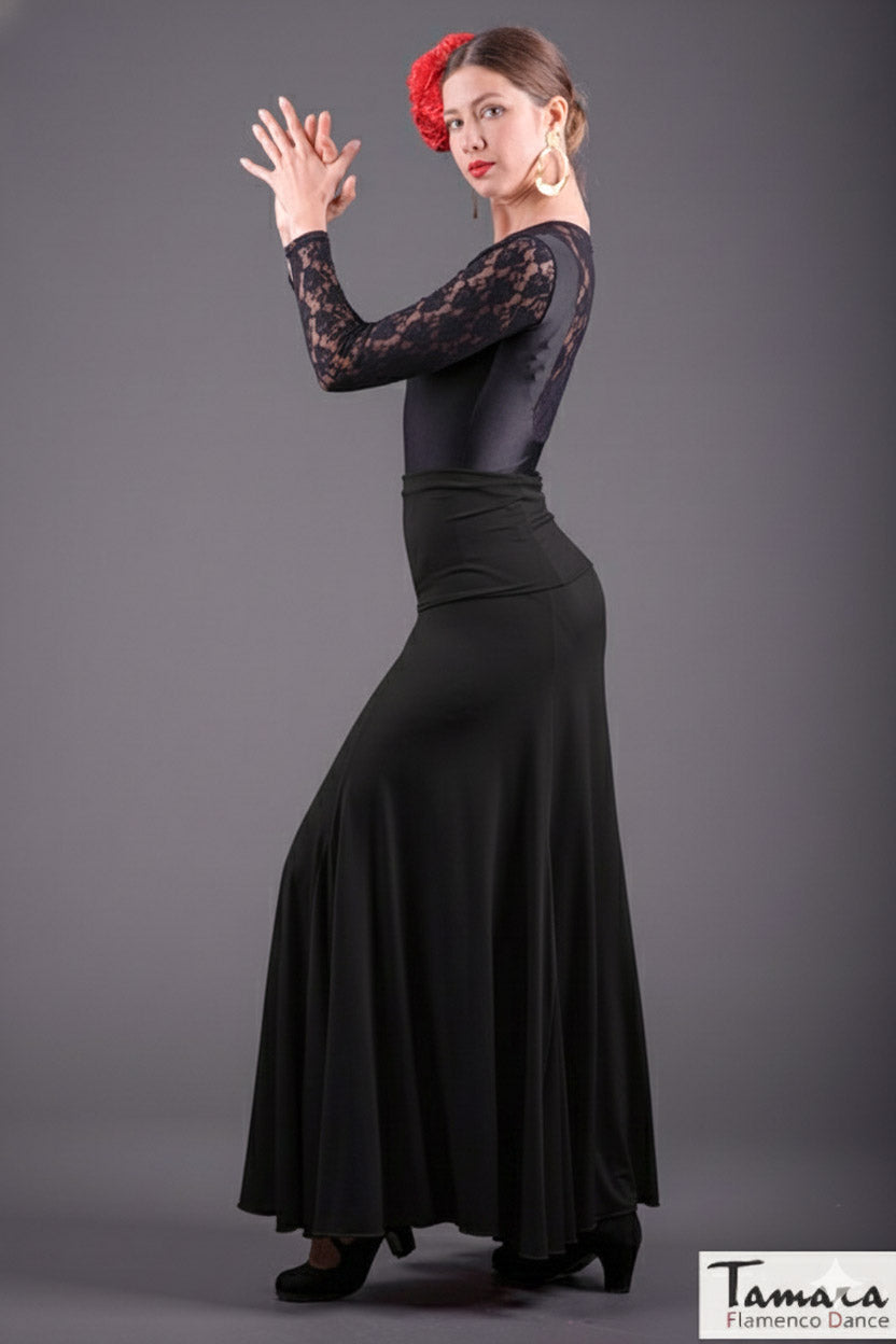Falda flamenco Calandra - Punto elástico Negro