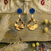 Pendiente Flamenca Artesanía - Océano Azul marino