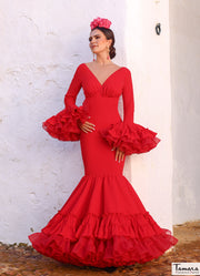 Traje de flamenca Pasarela rojo