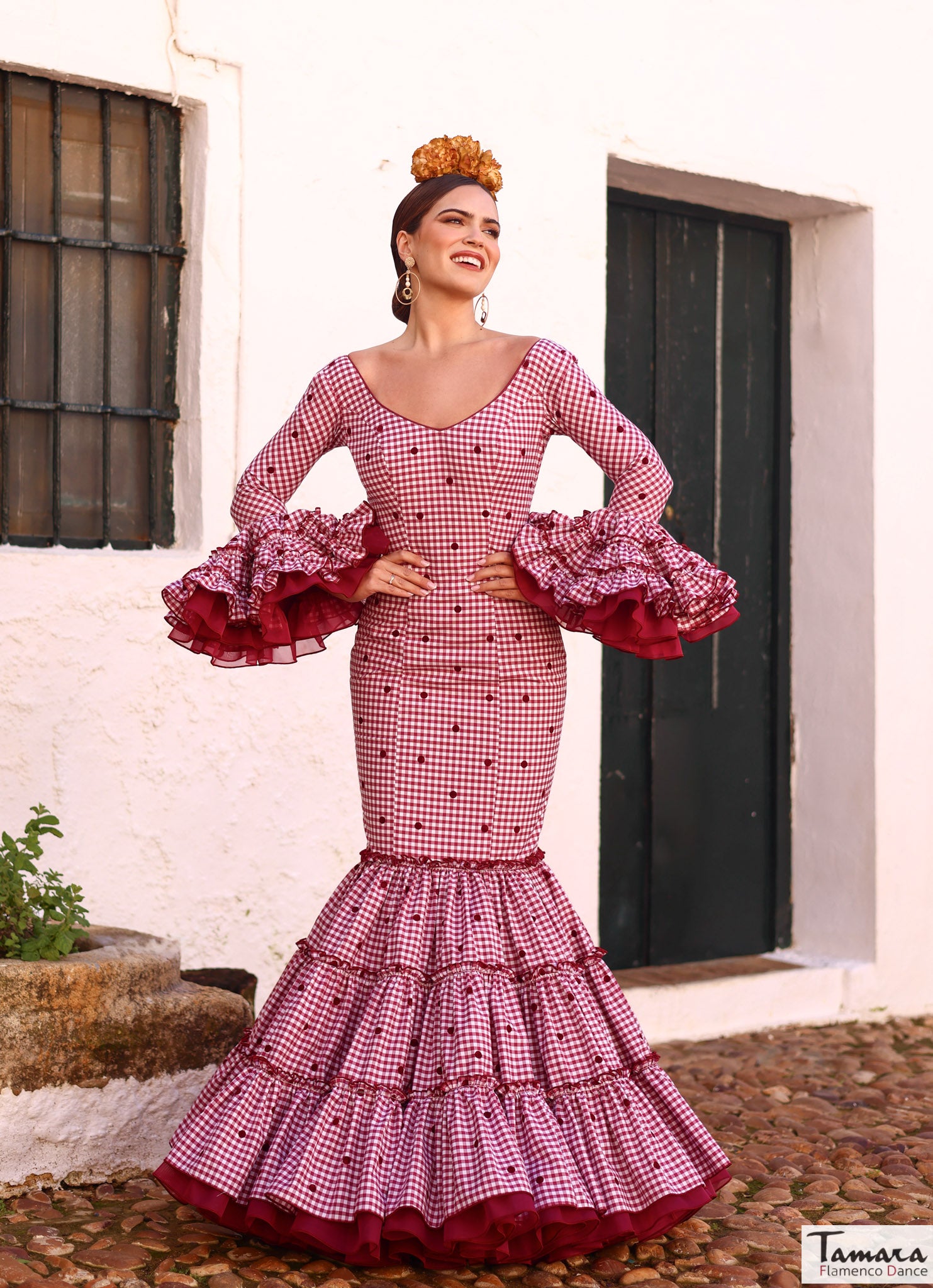 Traje de flamenca Tronio cuadros y lunares