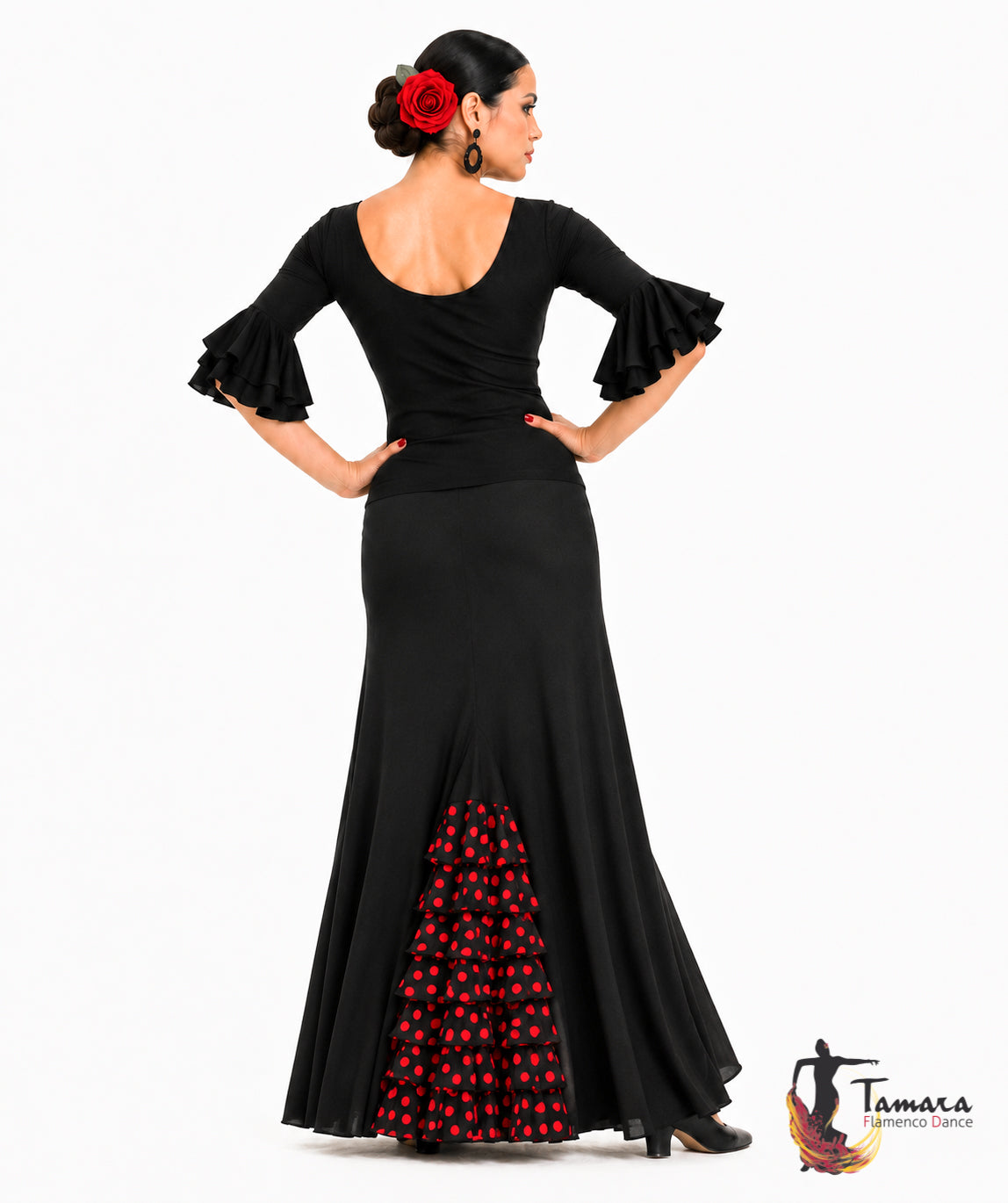Falda flamenco Almería lunares - Punto elástico