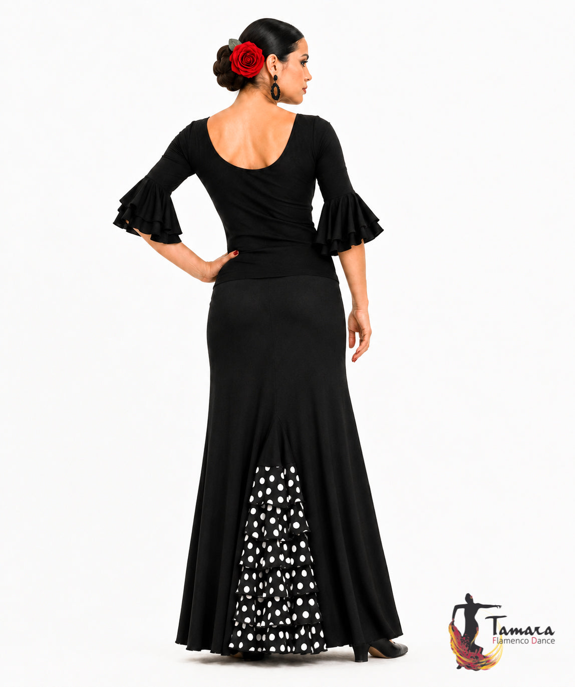 Falda flamenco Almería lunares - Punto elástico