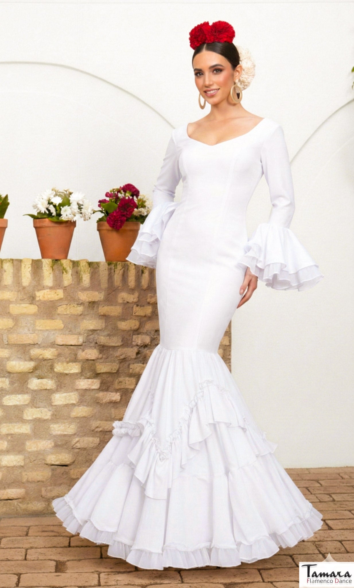 Traje de flamenca Amorio blanco