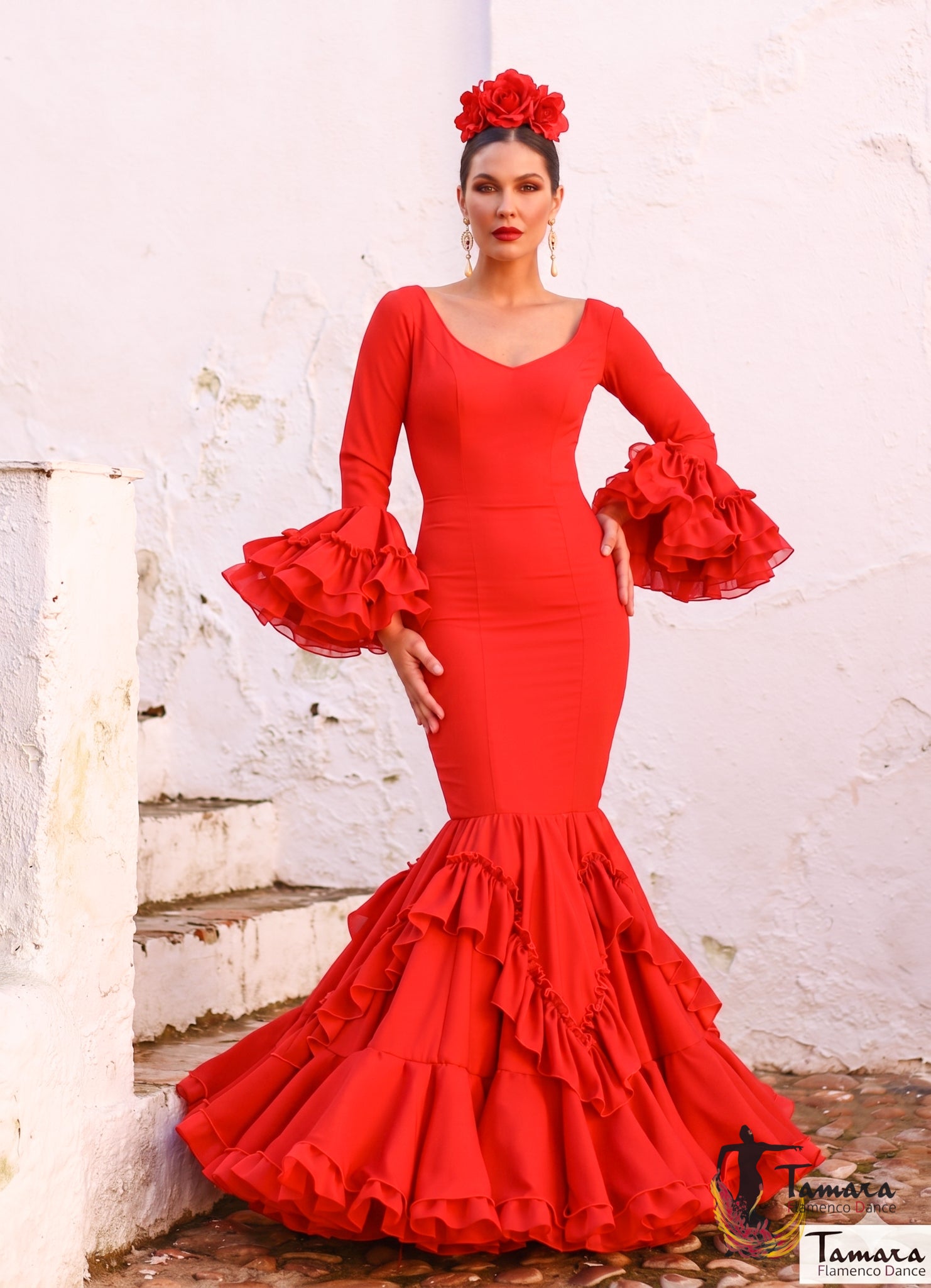 Traje de flamenca Amorio Rojo