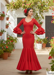 Traje de flamenca Angela Rojo