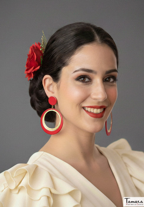 Pendiente Flamenca Artesanía - Argolla Casta ( 6.5x4.5cm )
