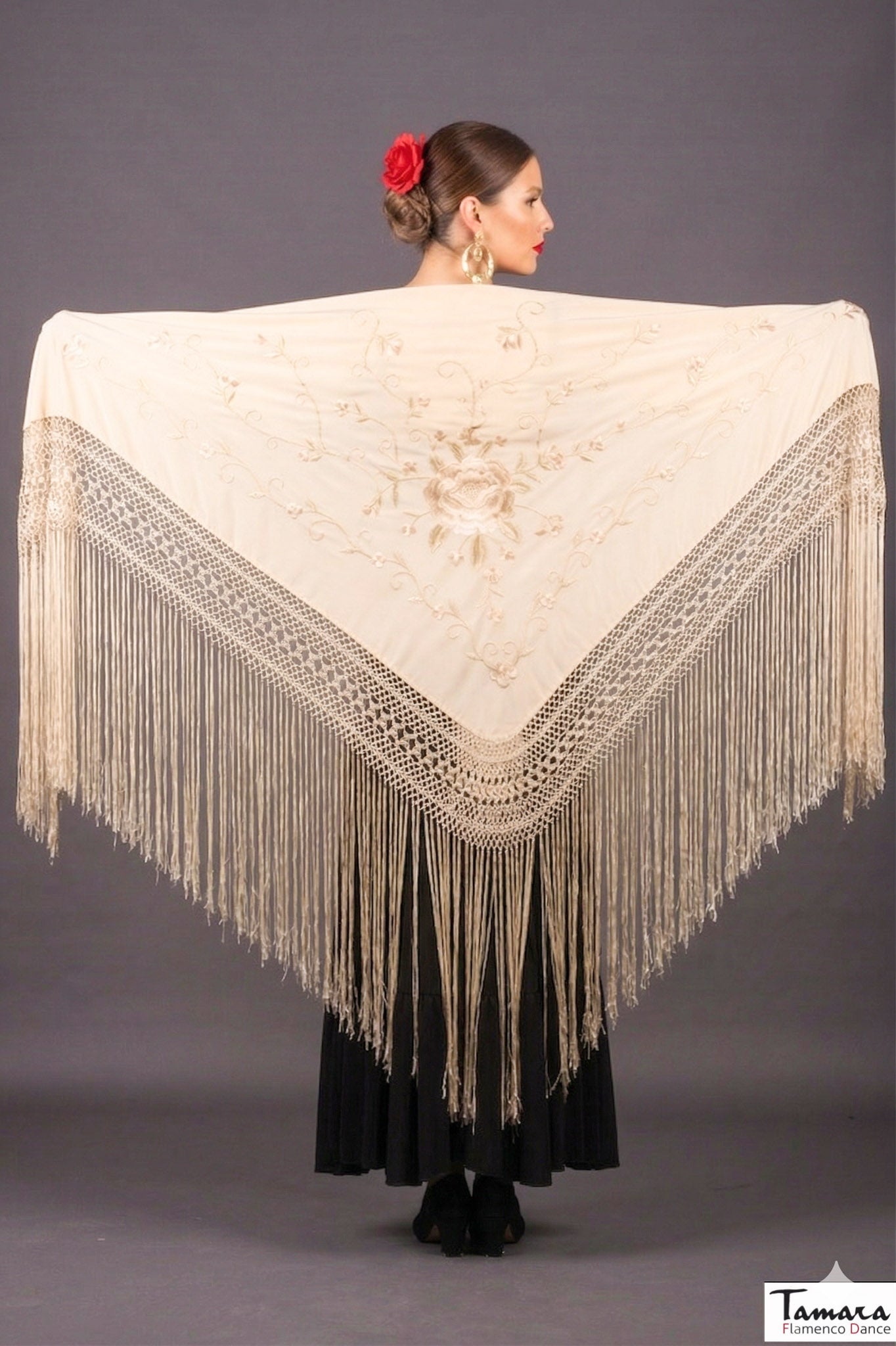 Manton Roma - Bordado Beig Beige