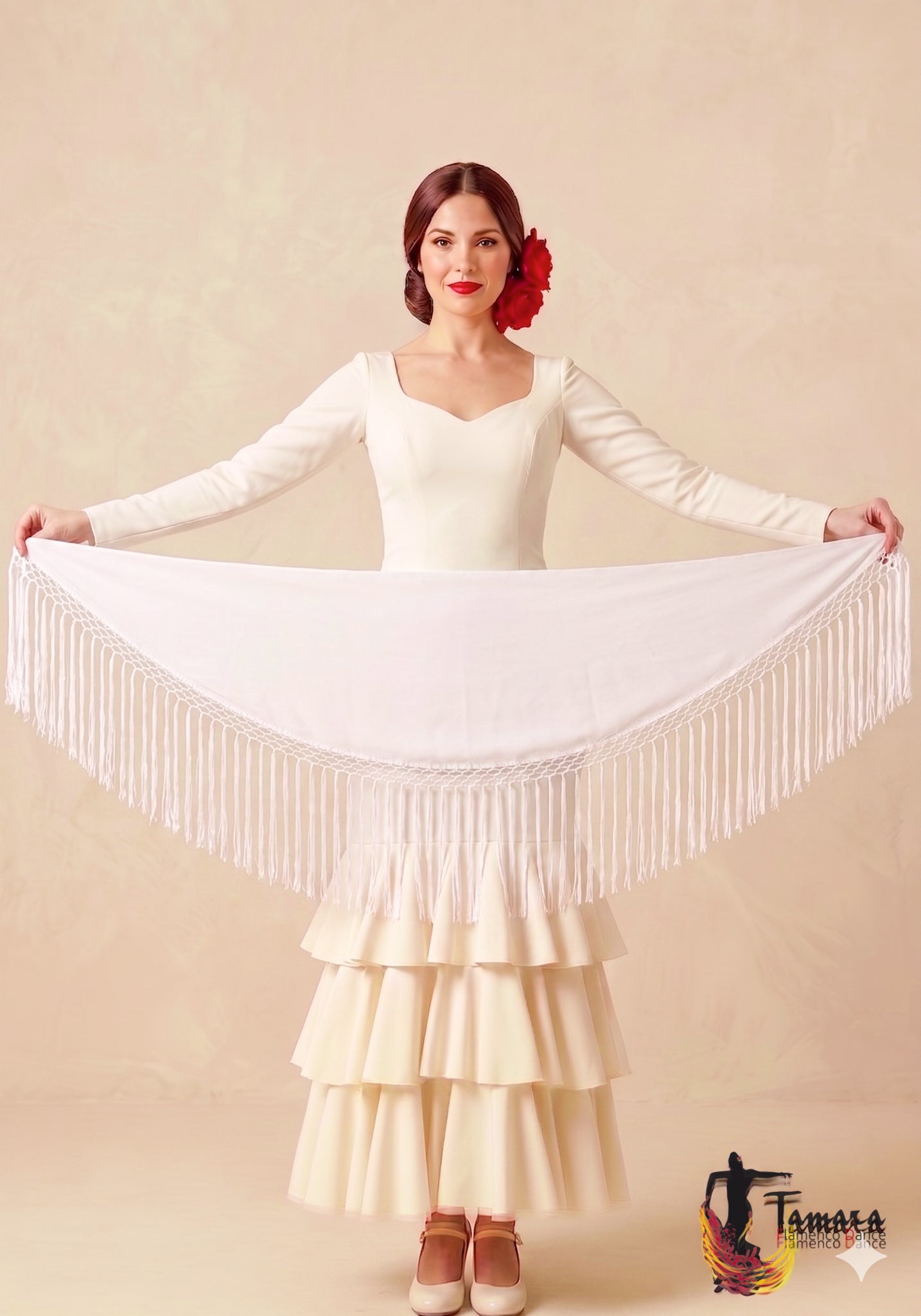 Mantoncillo Mujer - Crep Blanco