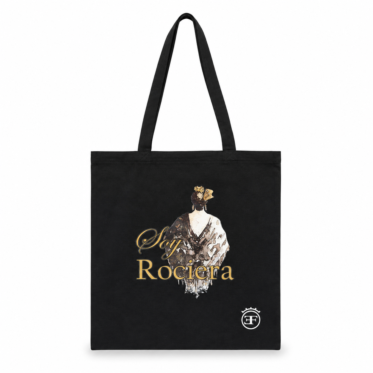 Bolso artesano Tote Bag cremallera flamenca - Soy rociera