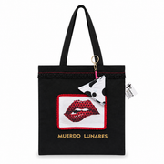 Bolso artesano Tote Bag cremallera flamenco + monedero - Muerdo lunares
