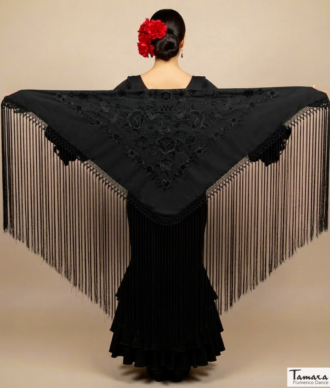 Mantoncillo Verona - Bordado Negro Negro