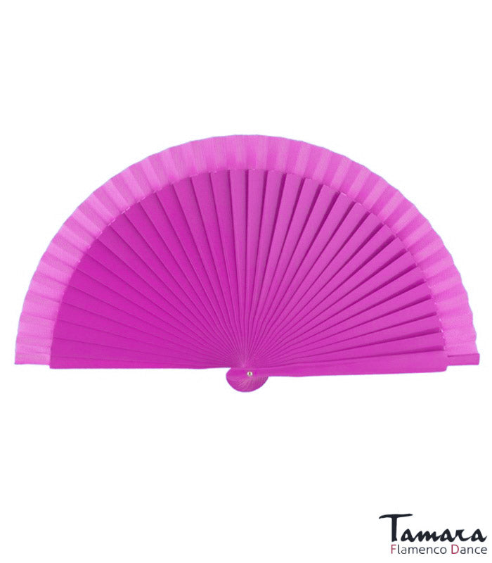 Abanico flamenco (19 cm) - Lunares blancos pintado a mano Bougambilla