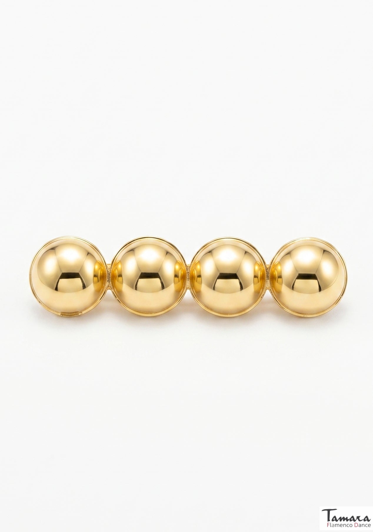 Broche dorado bolas artesano
