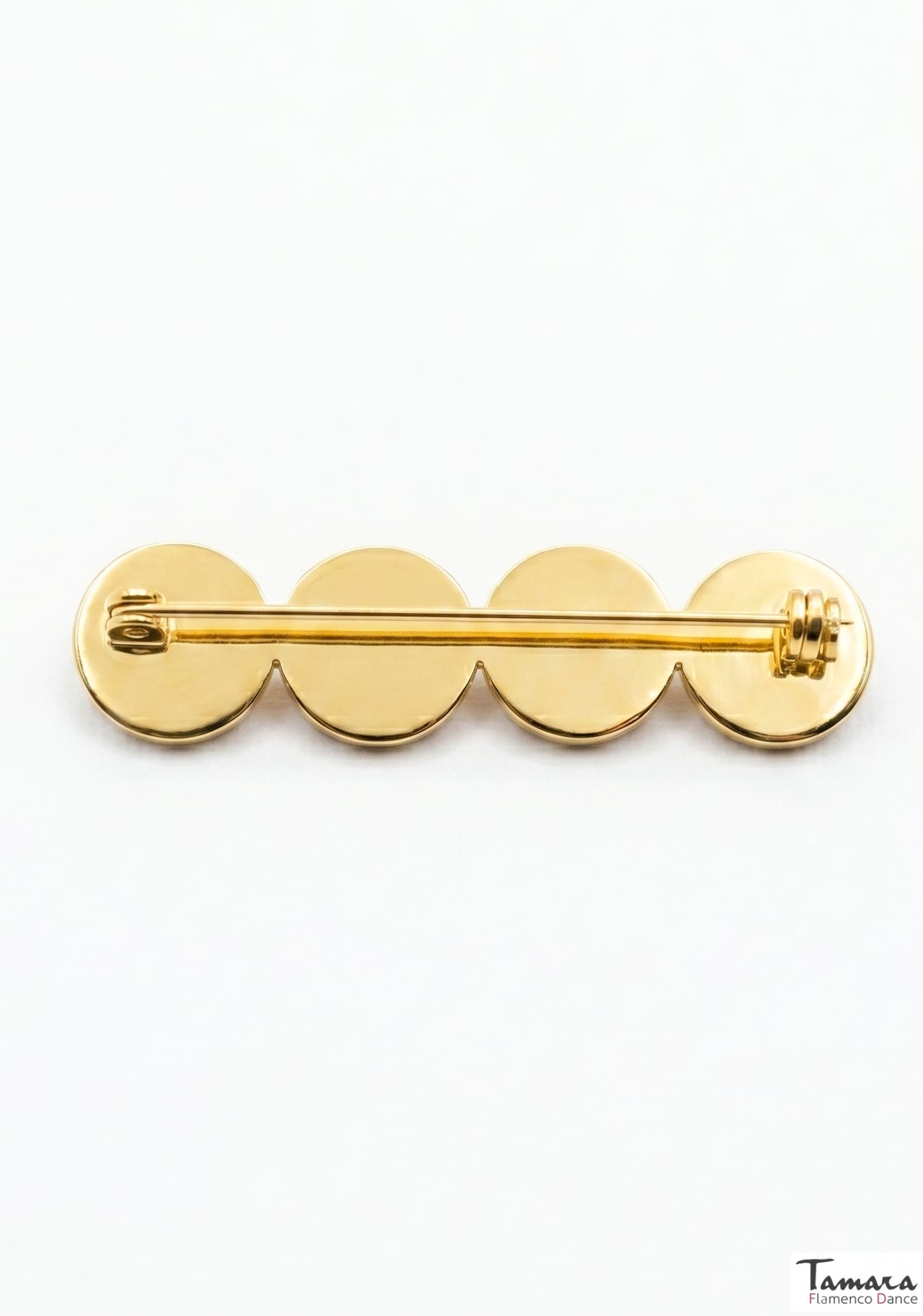 Broche dorado bolas artesano