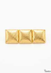 Broche dorado cuadrados artesano
