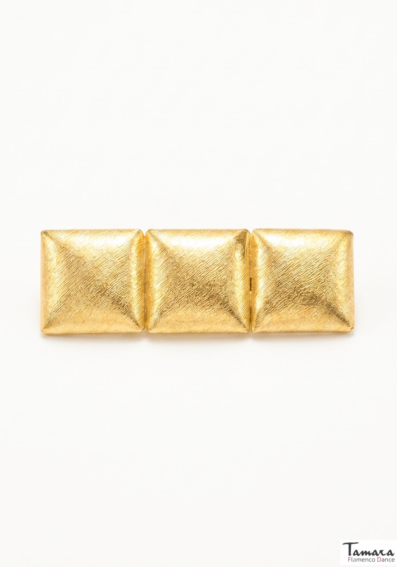 Broche dorado cuadrados artesano