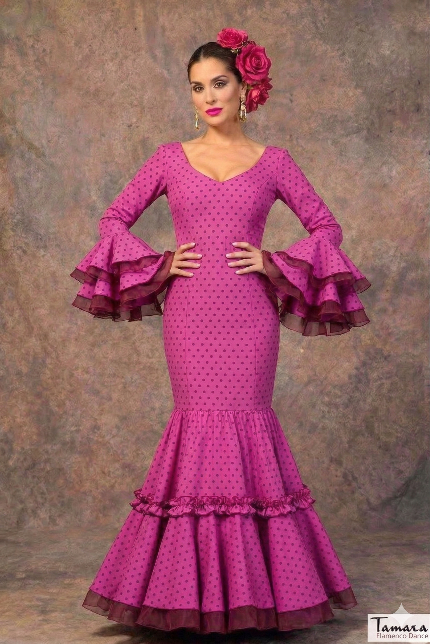 Traje de flamenca Candela Bougambilla lunares