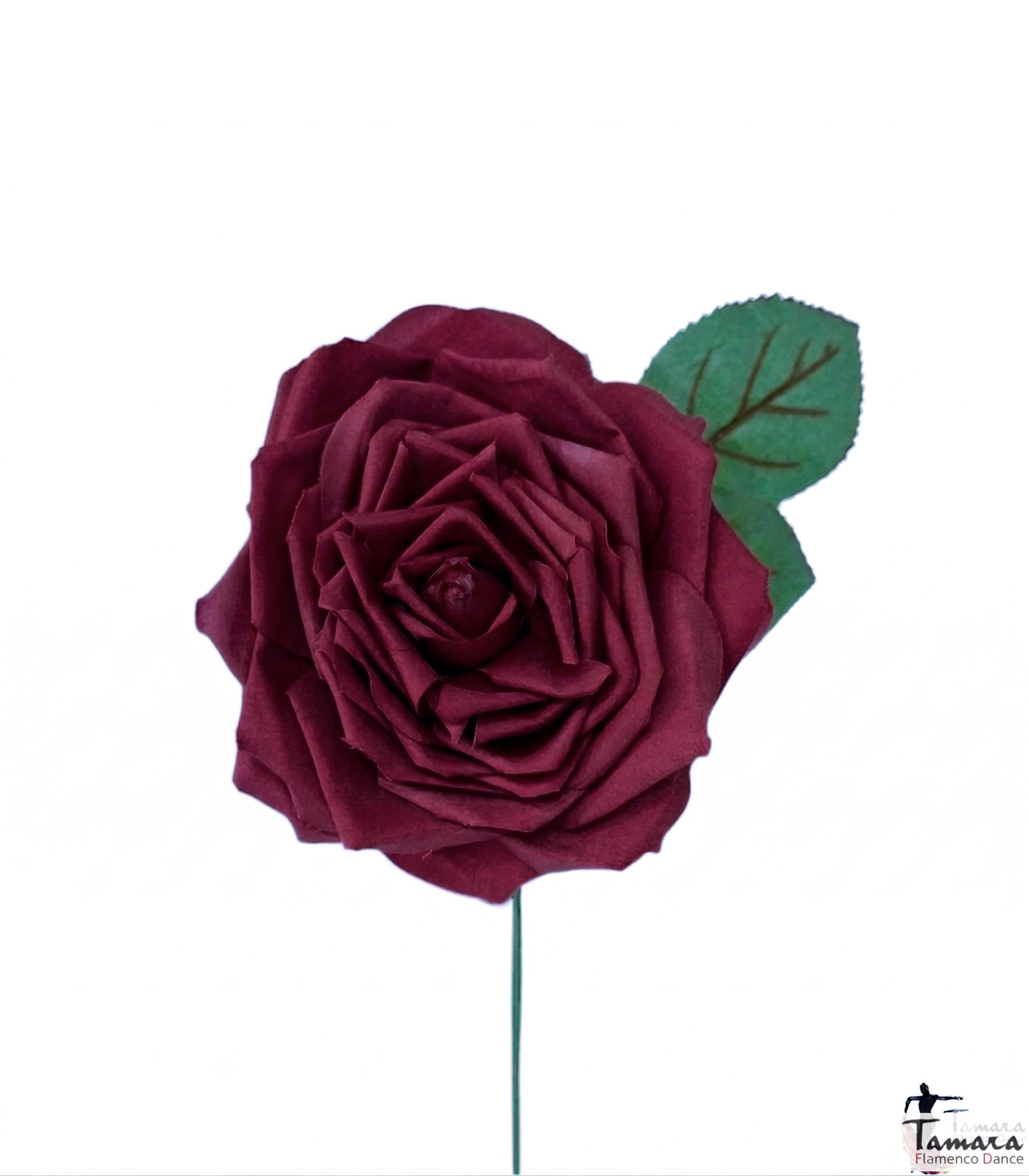 Flor Flamenca Capricho - 13 cm Burdeos