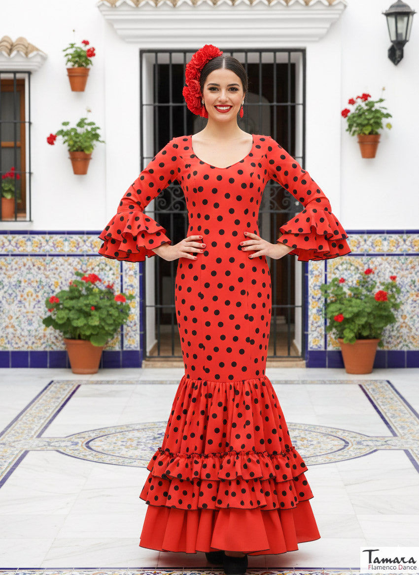 Traje de flamenca Carreta Rojo