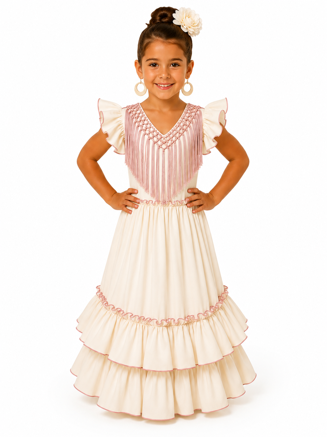 Flecos para niña artesanos hechos a mano Maquillaje - 98 cm