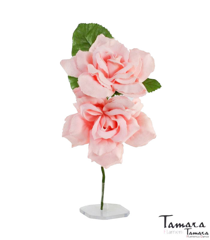 Flores de flamenca Isabel - 8 cm Rosa Bebe