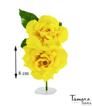Flores de flamenca Isabel - 8 cm Amarillo