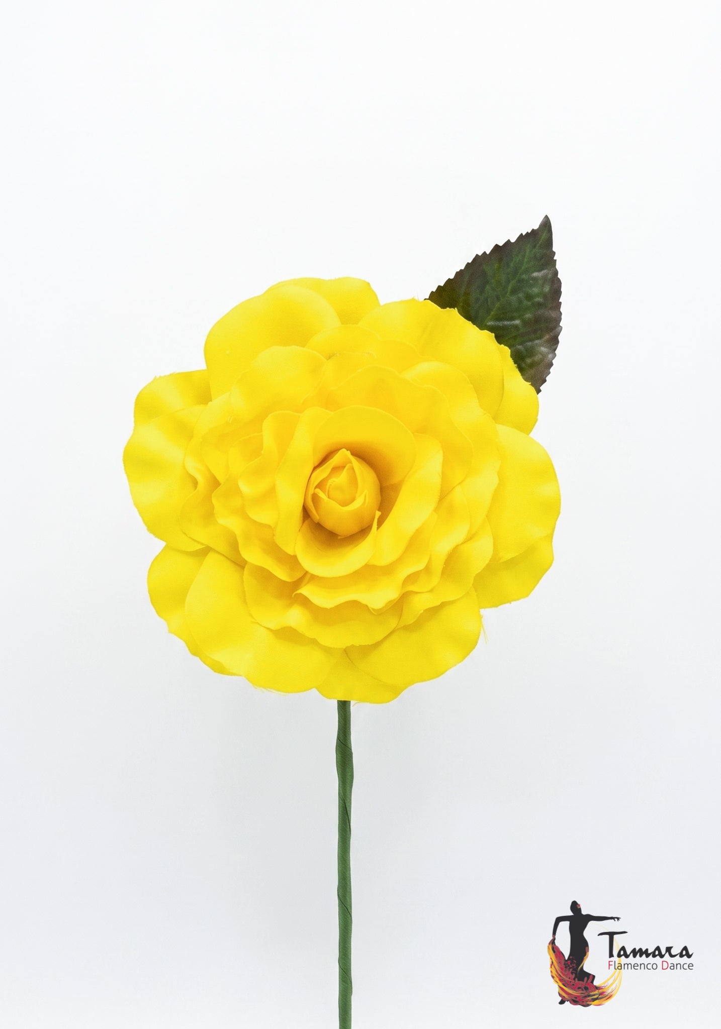 Flor Flamenca Plana - 11 cm Amarillo