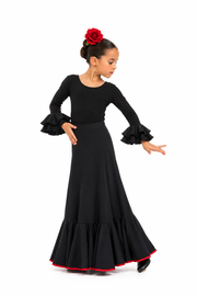 Falda flamenco infantil con cremallera - Punto