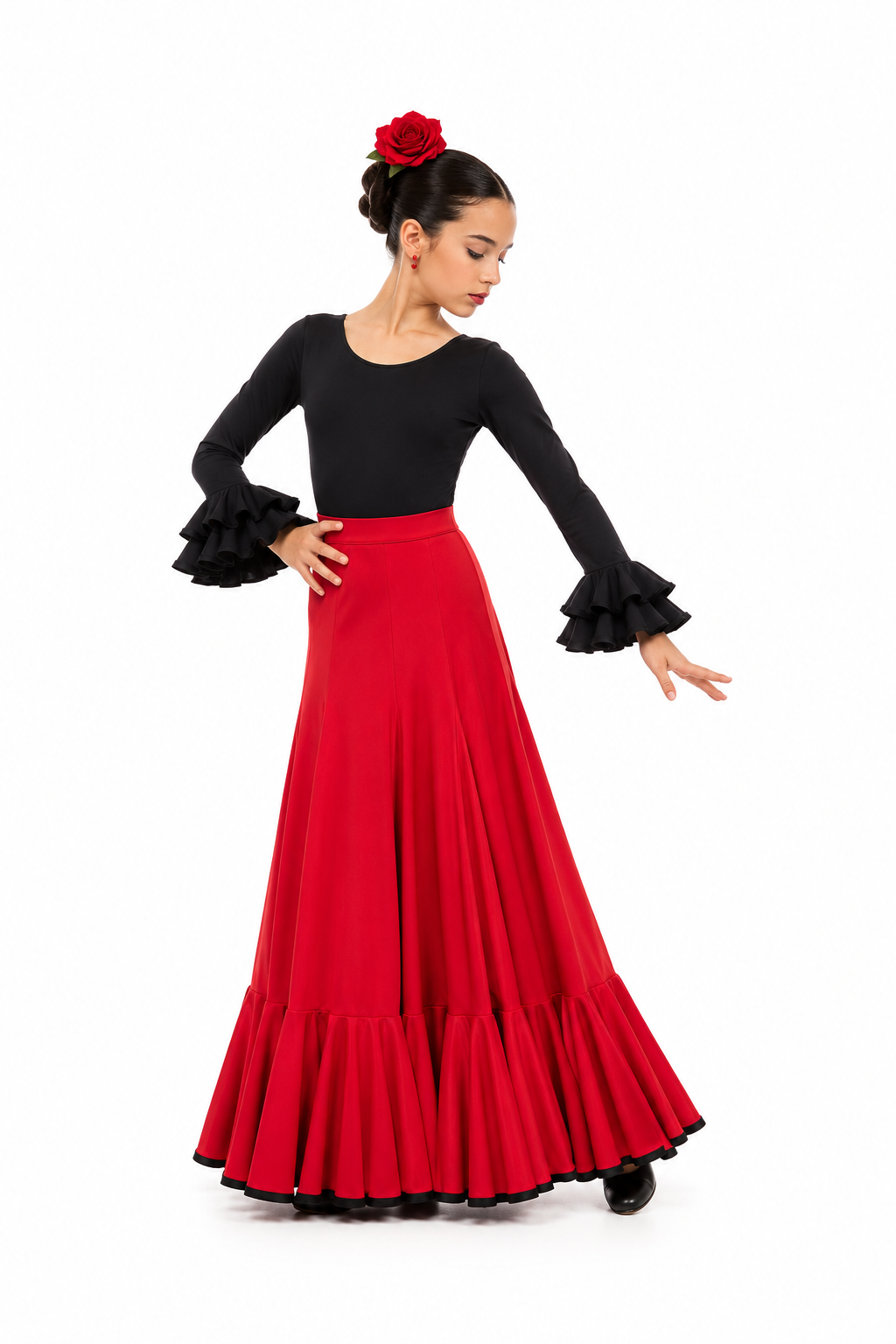 Falda flamenco infantil con cremallera - Punto