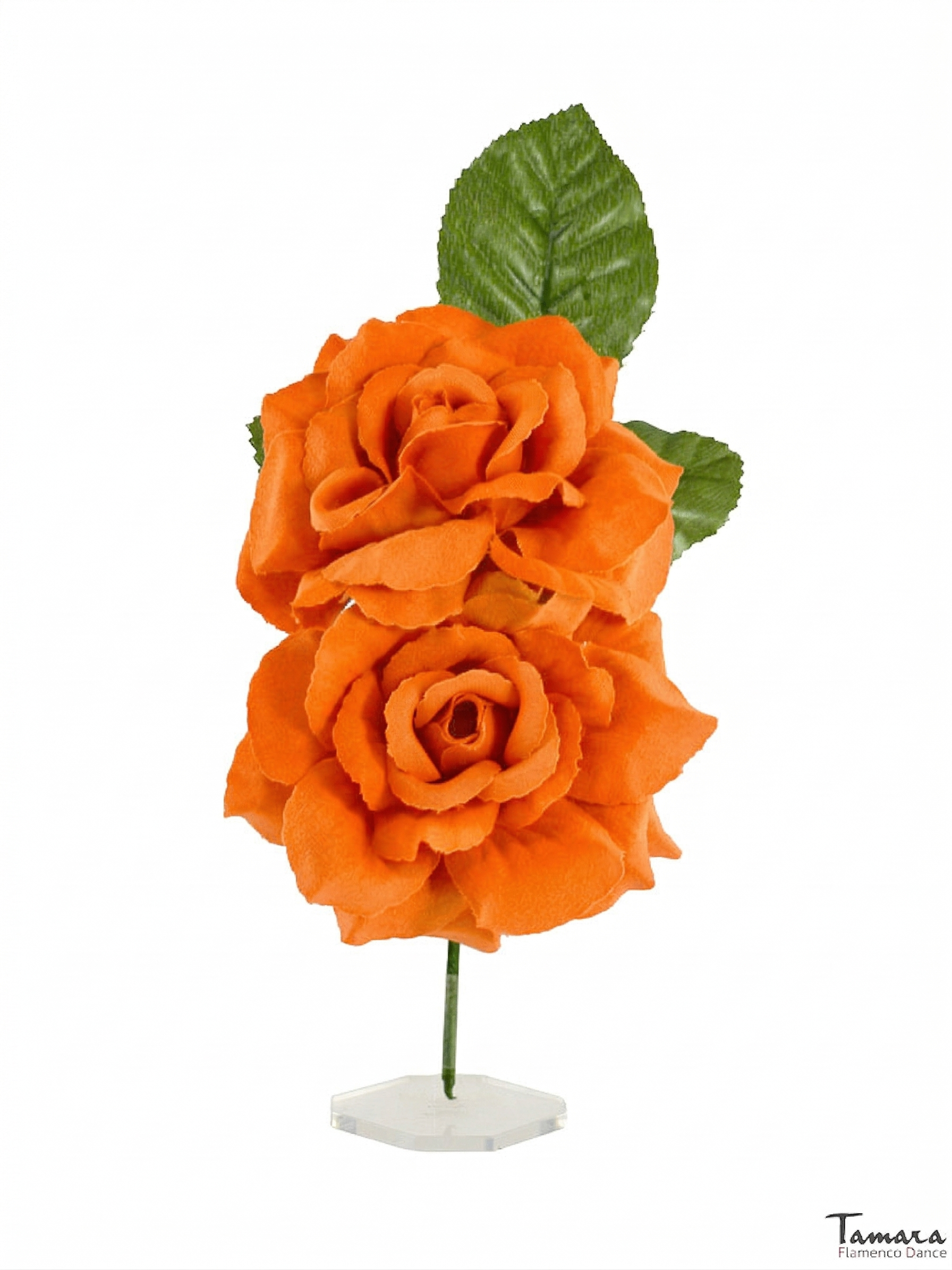 Flores de flamenca Isabel - 8 cm Naranja