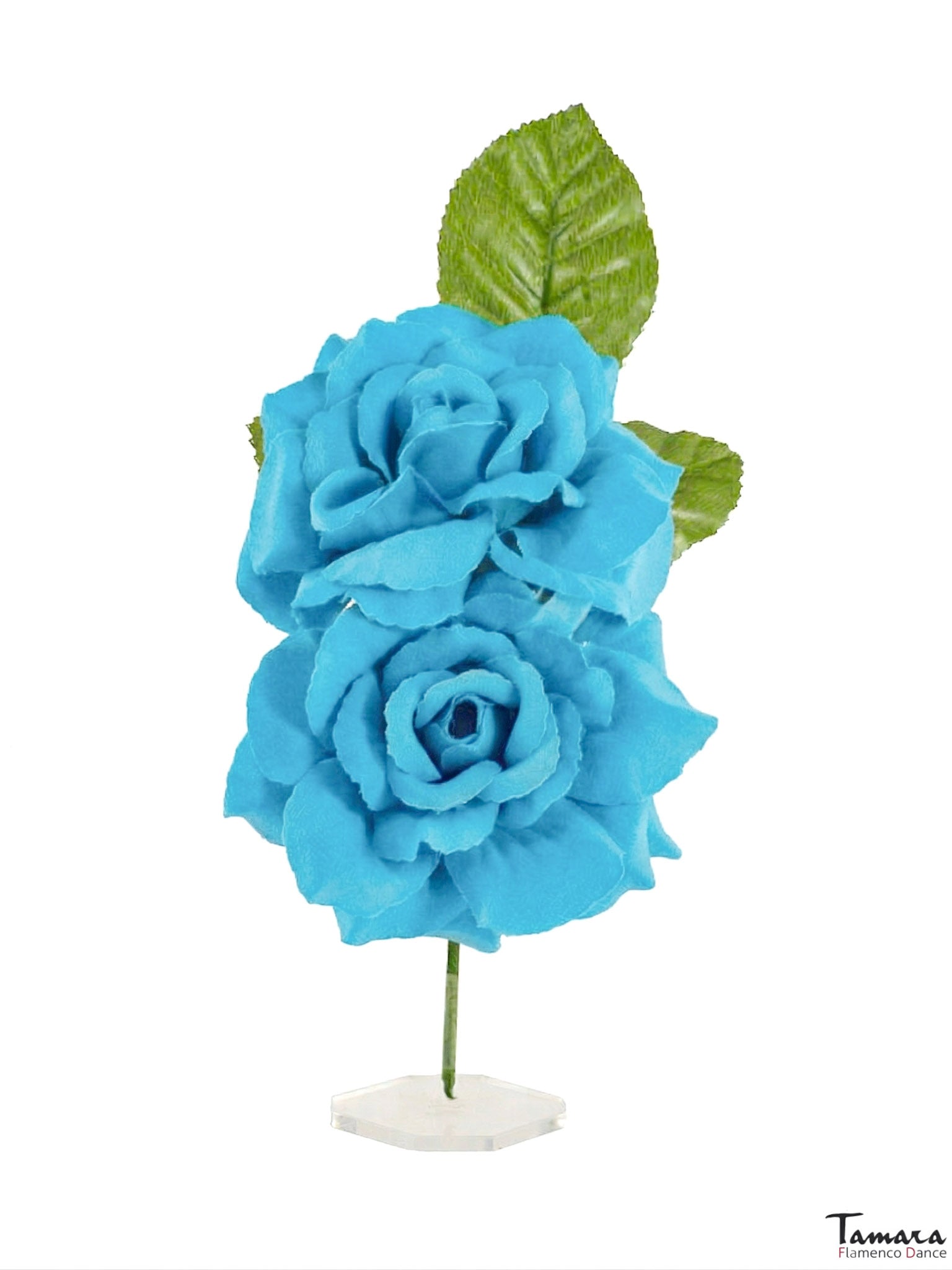 Flores de flamenca Isabel - 8 cm Turquesa