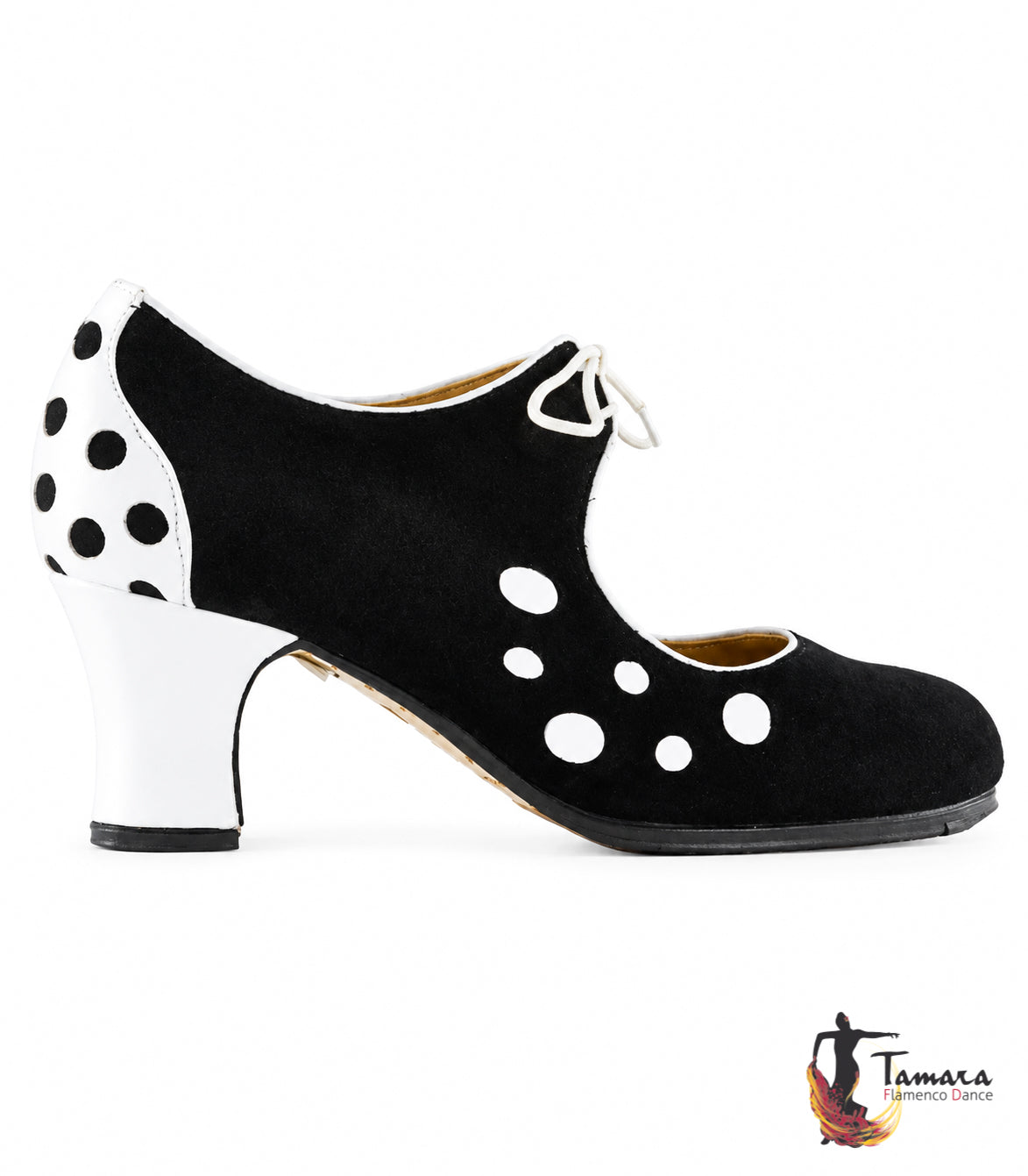 Zapatos flamenco Lola ante/charol carrete 6 cm