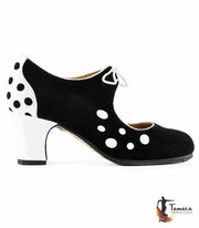 Zapatos flamenco Lola ante/charol carrete 6 cm