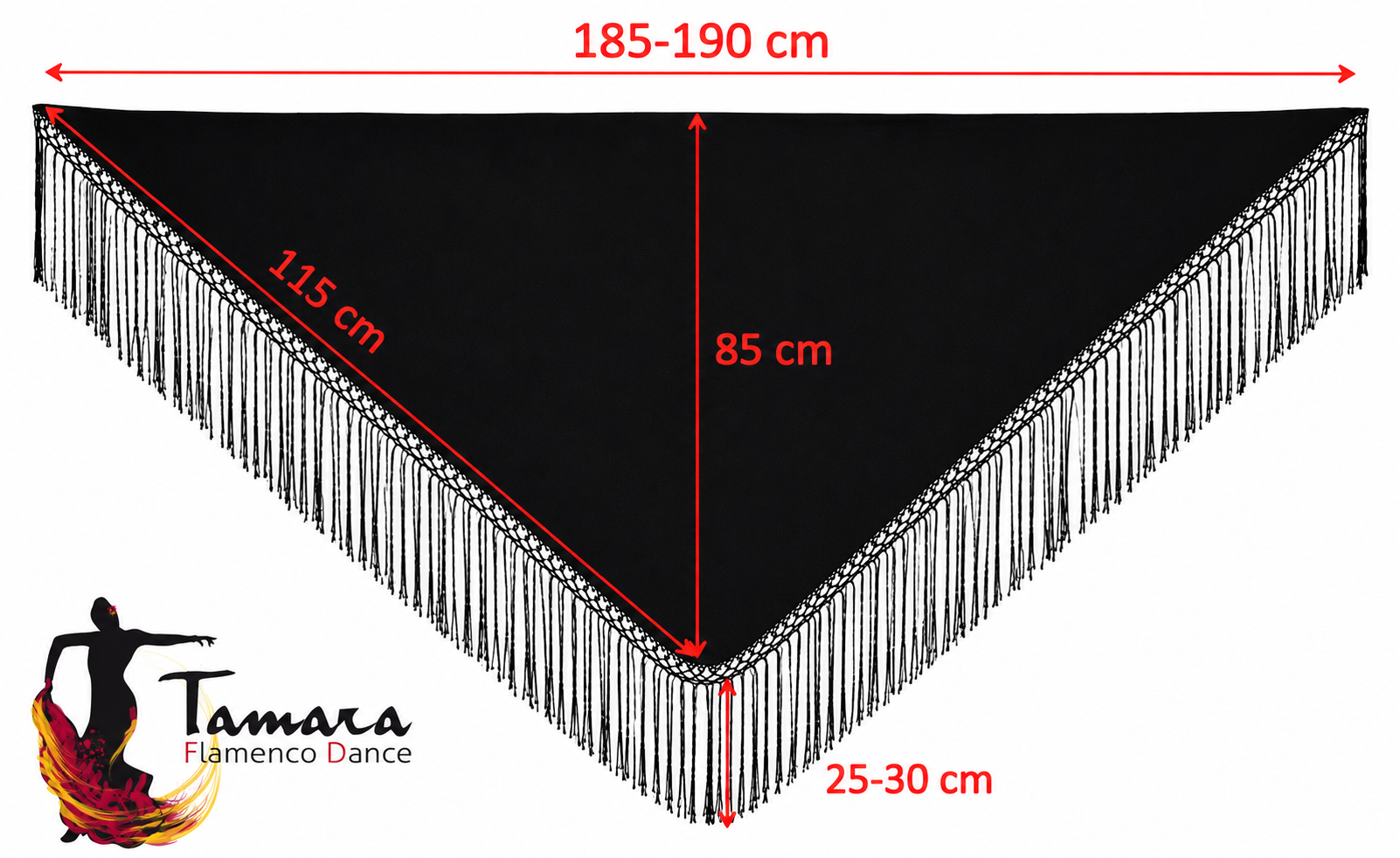 Manton de baile triangular TAMARA
