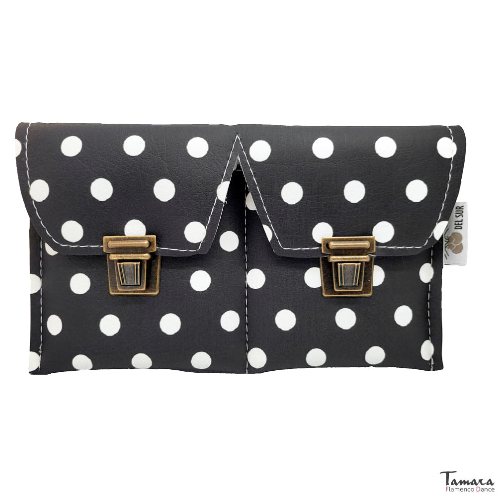 Funda castañuelas Elite Lunares Negro