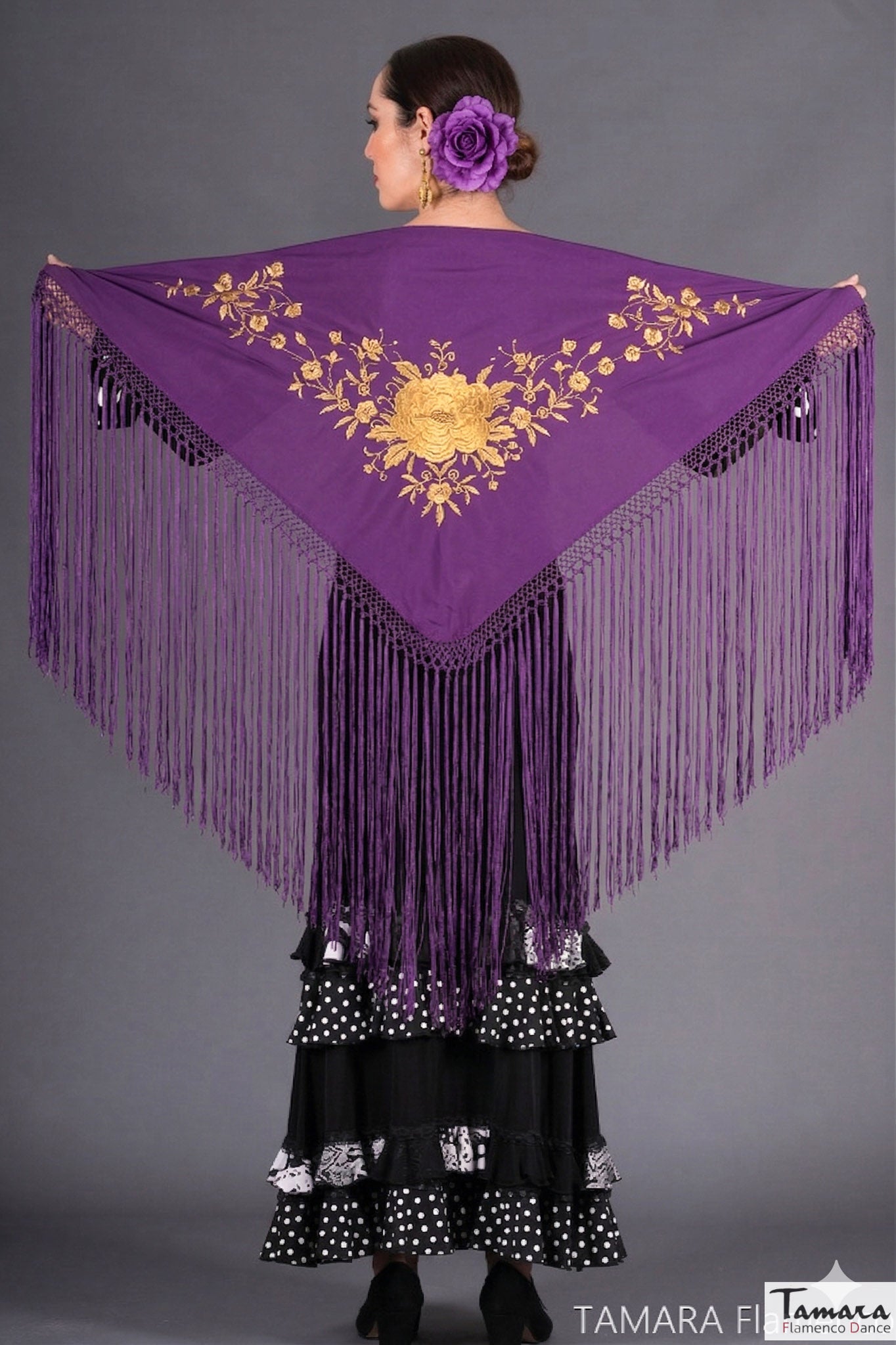 Mantoncillo Toscana - Bordado Oro Morado