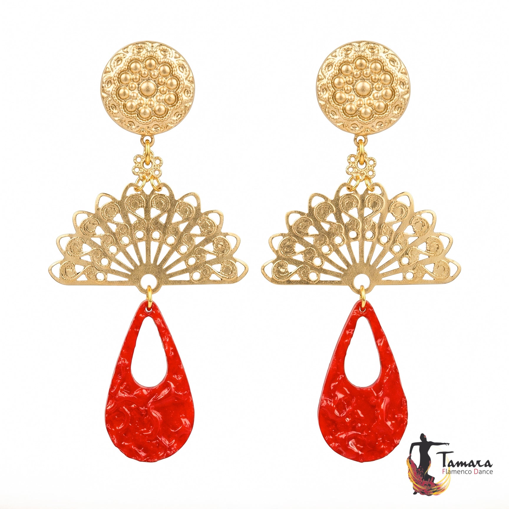 Pendiente Flamenca Artesanía - Raza (8.5x4cm)